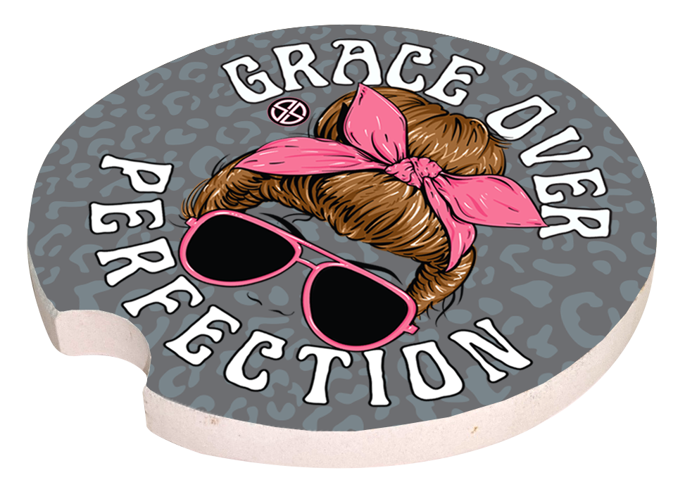 Car Coaster - Grace Over Perfection - by Simply Southern
