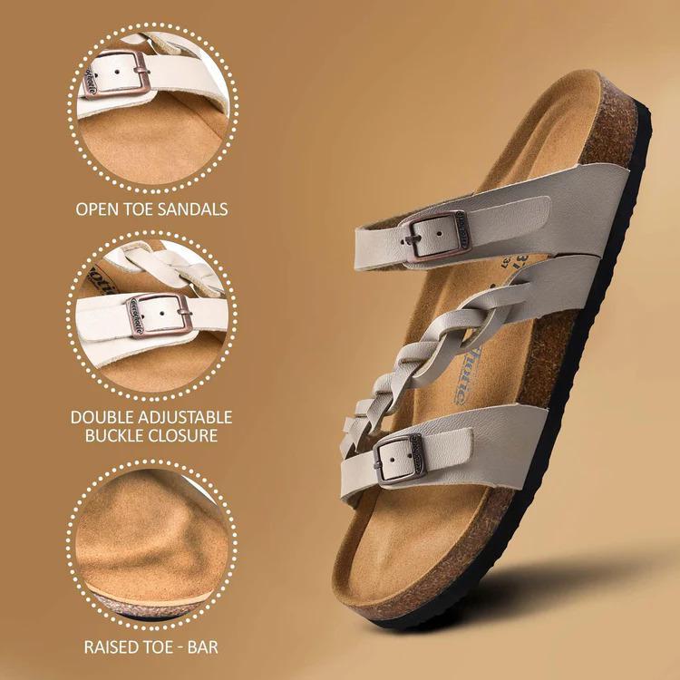 VIKING OFF WHITE STRAPPY SANDALS - BY AEROTHOTIC