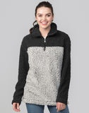 Quarter Zip Pullover Sherpa (Black & Frosty Gray) - by Boxercraft®