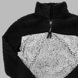 Quarter Zip Pullover Sherpa (Black & Frosty Gray) - by Boxercraft®