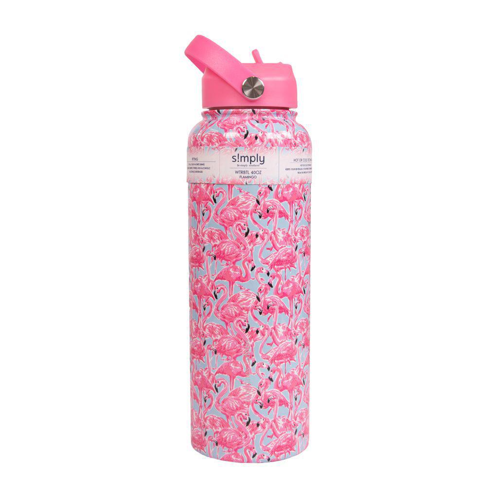 Flamingo - 40oz Large Waterbottle - by Simply Southern