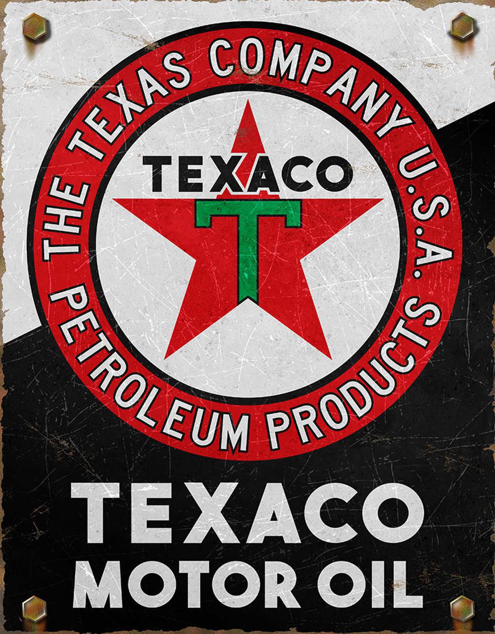 Texaco Motor Oil - Vintage-style Tin Sign