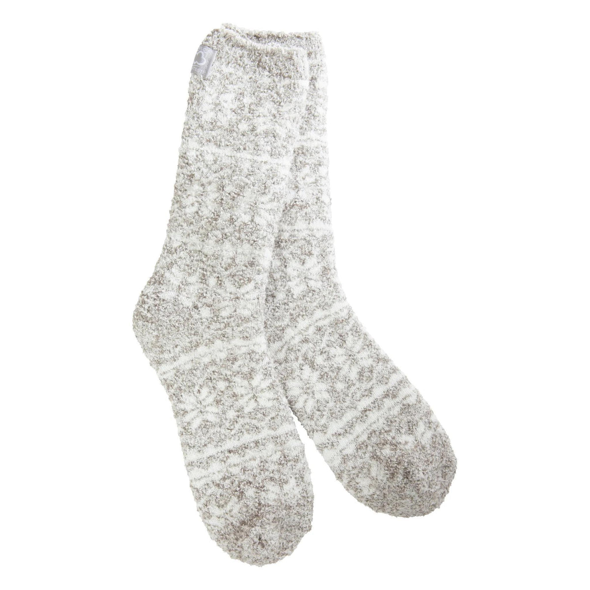Holiday Cozy Winter Crew - Fair Isle Silver - by World's Softest Socks