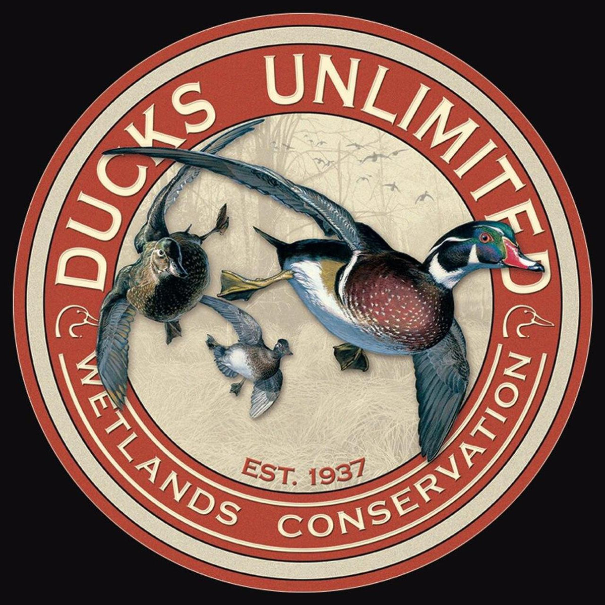 Duck's Unlimited Round - Vintage-style Tin Sign