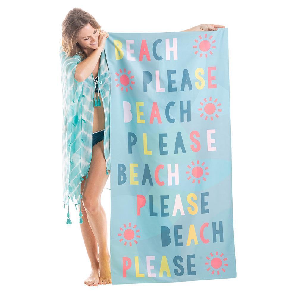 BEACH PLEASE REPEAT QUICK DRY BEACH TOWEL - by Katydid
