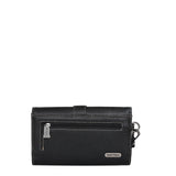Black Trinity Ranch Hair-On Cowhide Buckle Collection Wristlet Wallet - by Montana West