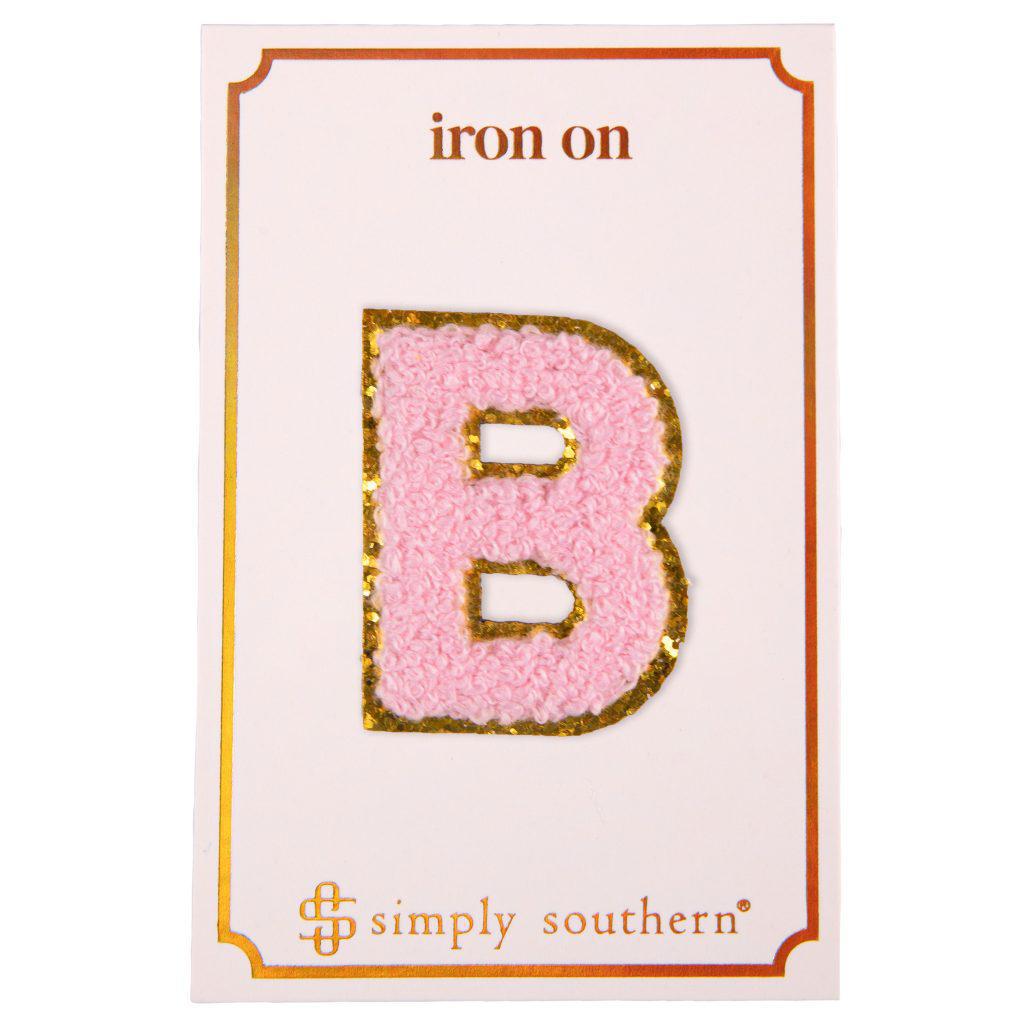 Iron on Patch Pink Letter - B - by Simply Southern