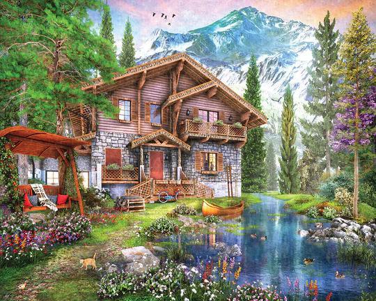 Mountain Chalet Puzzle -1000pc - by White Mountain