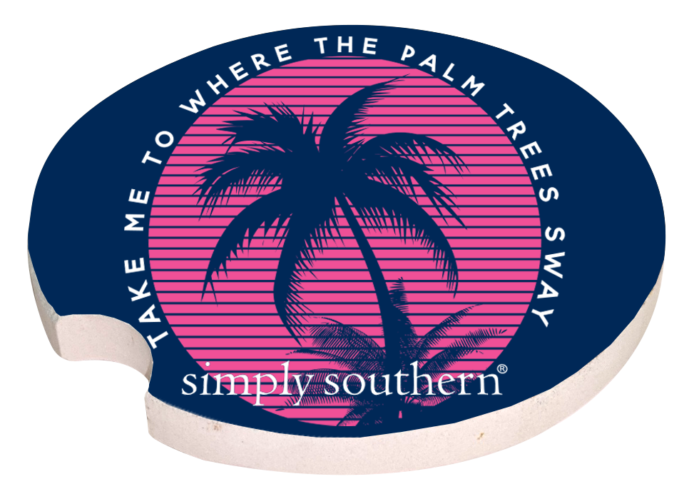 Simply Car Coaster - Palm - by Simply Southern