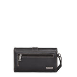 Coffee Trinity Ranch Hair-On Cowhide Buckle Collection Wristlet Wallet - by Montana West