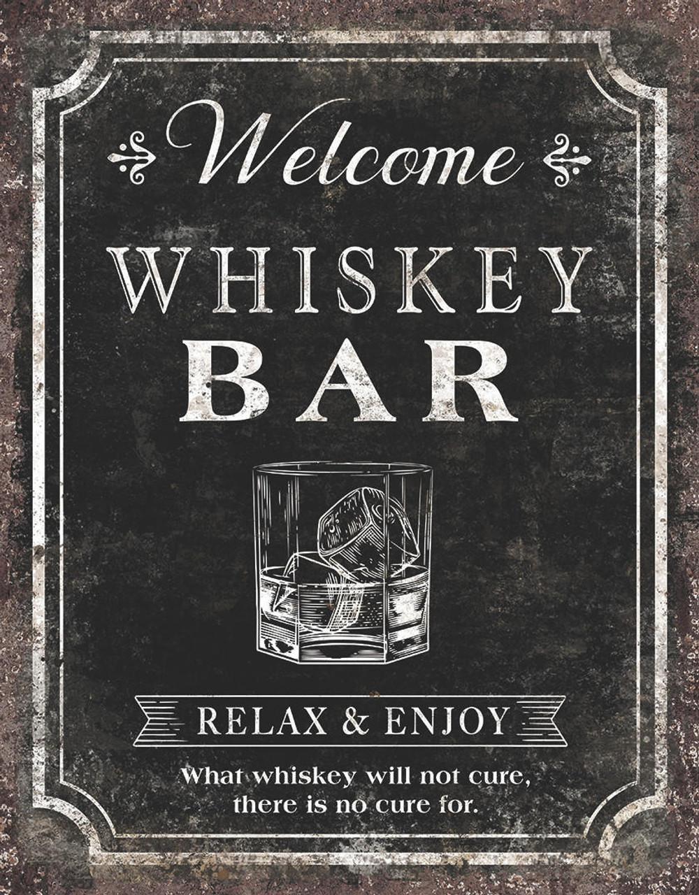 Whiskey Bar - Lake - Vintage-style Tin Sign