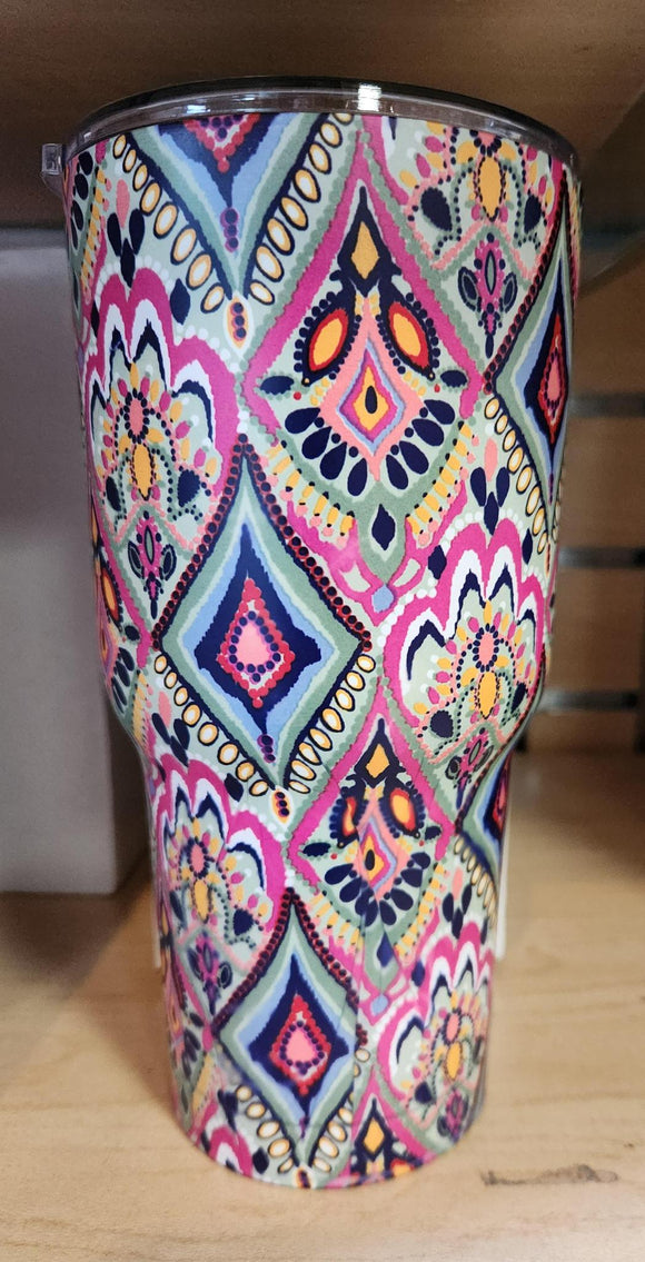 30 Oz Tumbler - Paisley Design - No Brand