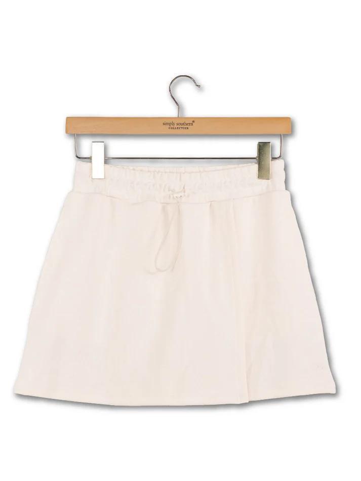 Simply Lounge Wrap Skort - Pearl - by Simply Southern