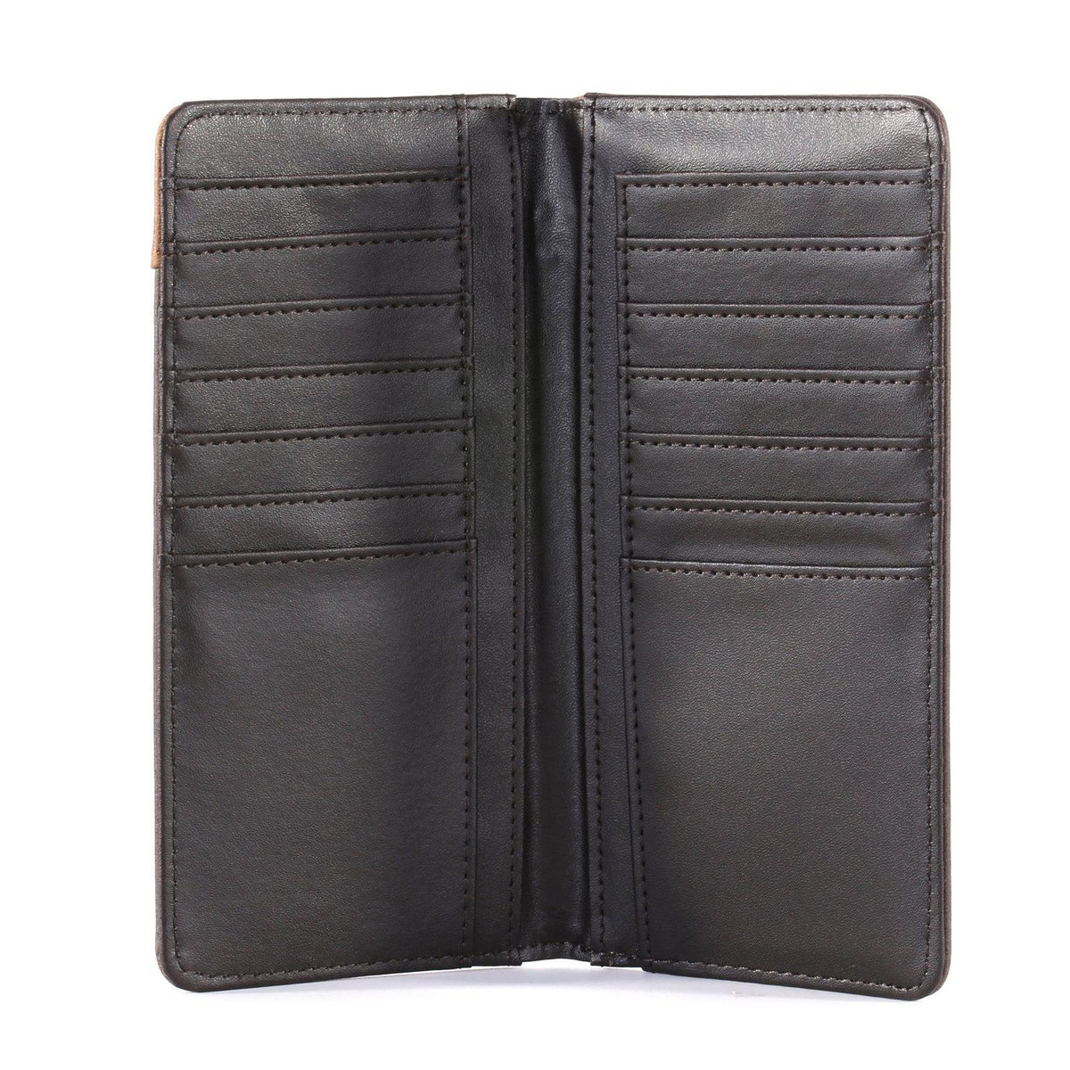 Embroidered Boot Scroll Men's Bifold Long Leather Wallet - by Montana West