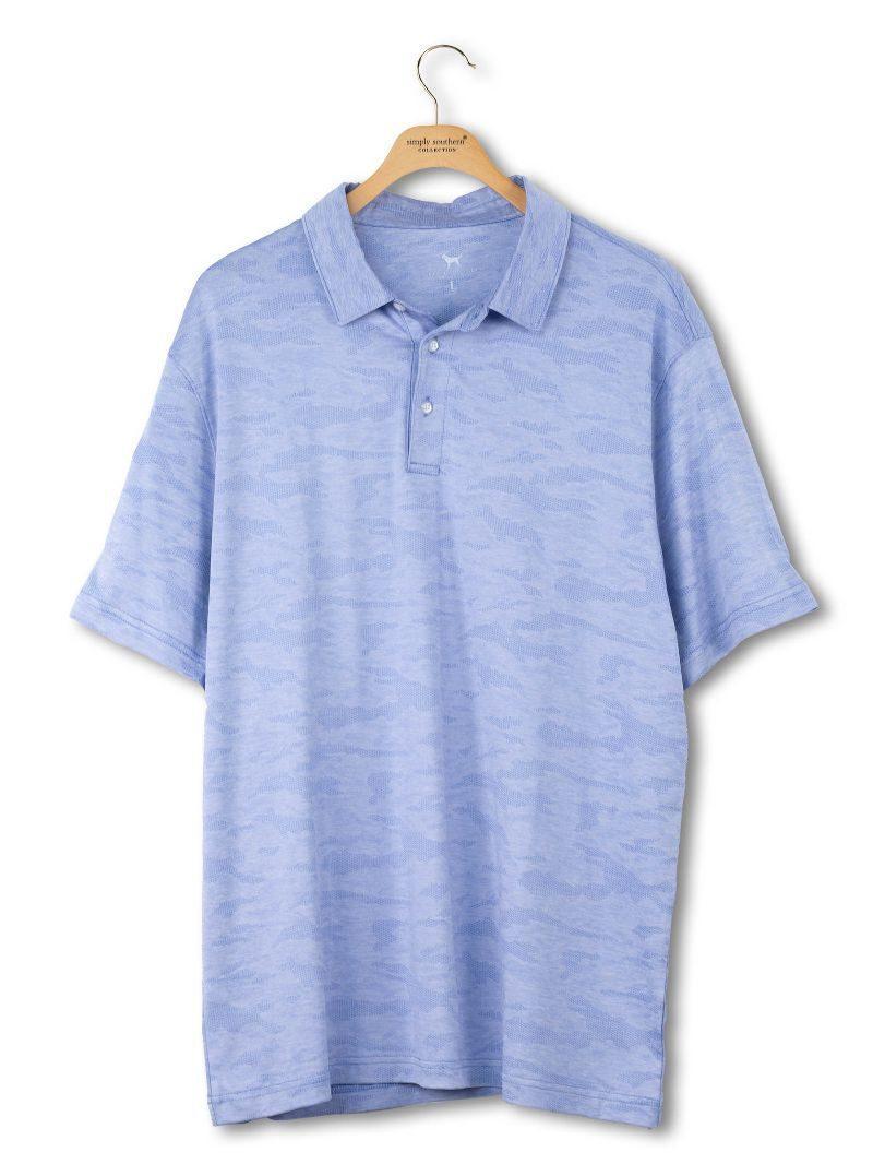 Men's Jacquard Polo UPF - Blue - by Simply Southern