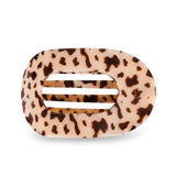 Round Flat Hair Clip Large - Blonde Tortoise - By Teleties