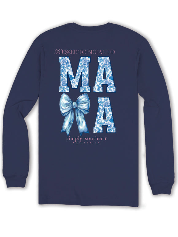 Blessed Mama (Long Sleeve T-Shirt) by Simply Southern