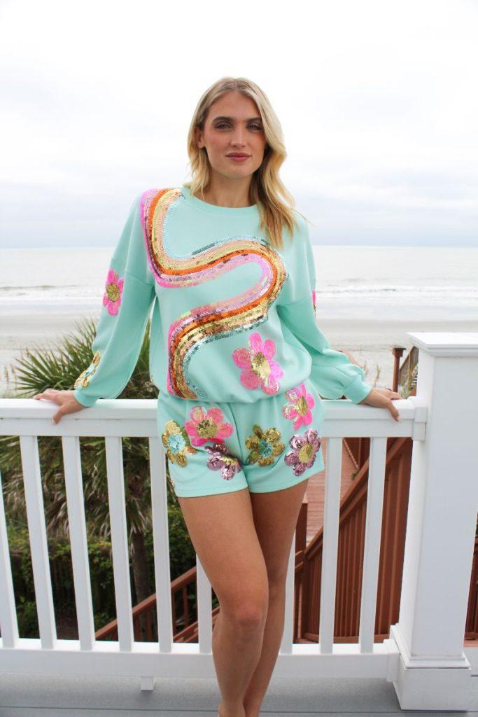 Groovy - Sequin Sweater Set - by Simply Southern`