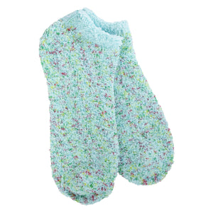 Cozy Low - Aqua Blue Confetti - by World's Softest Socks