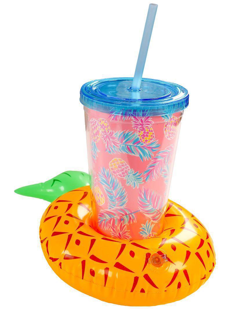 Pineapple - Plastic Tumbler with Float - by Simply Southern