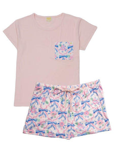 Ribbons - T-shirt Pajama Set - by Simply Southern