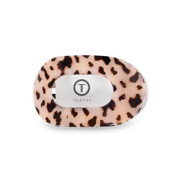 Round Flat Hair Clip Medium - Blonde Tortoise - By Teleties