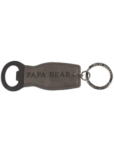 Guy's Leather Bottle Keychain - Papa Bear - by Simply Southern