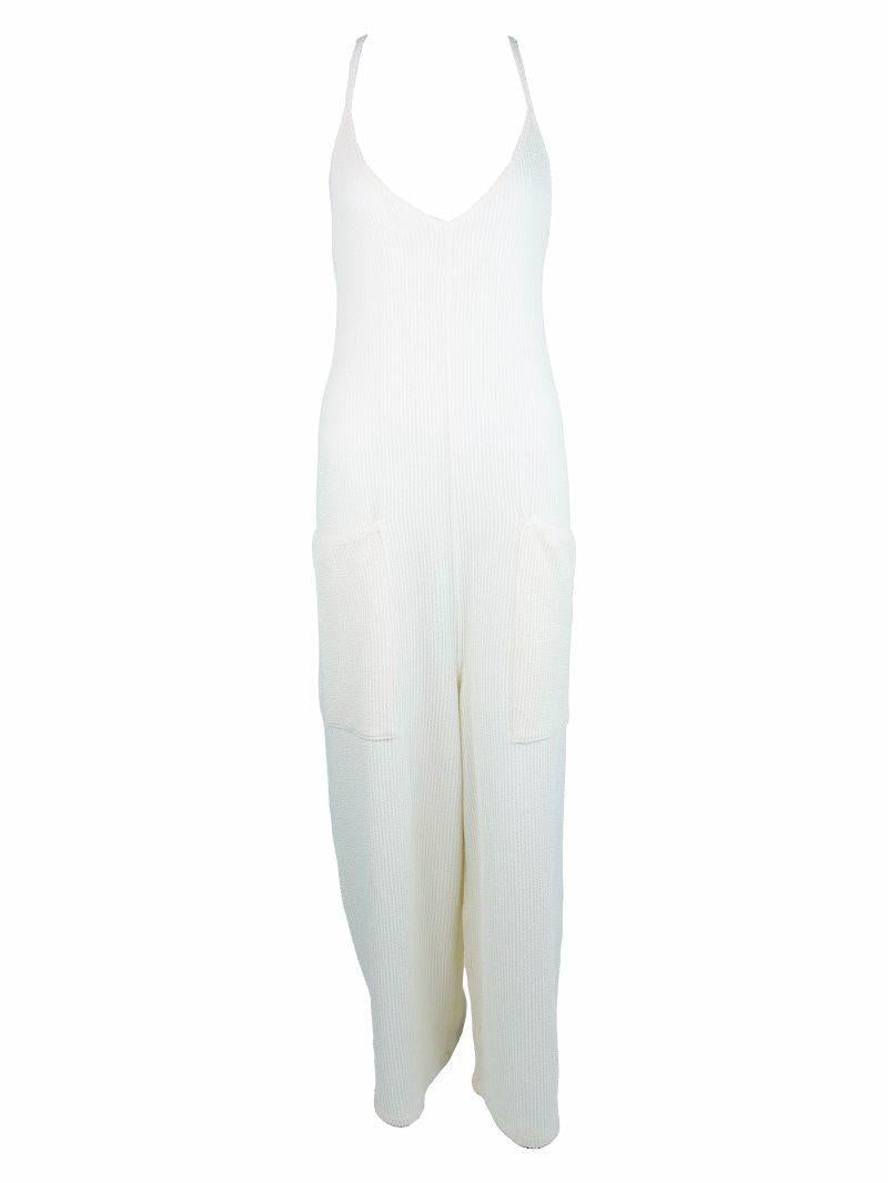 Corded Jumpsuit - Ivory - by Simply Southern
