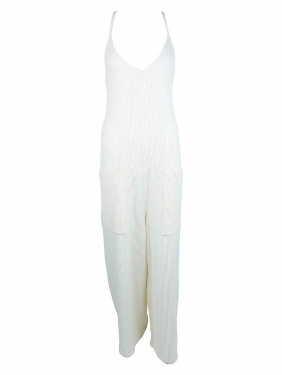 Knit Jumpsuit - Ivory - by Simply Southern