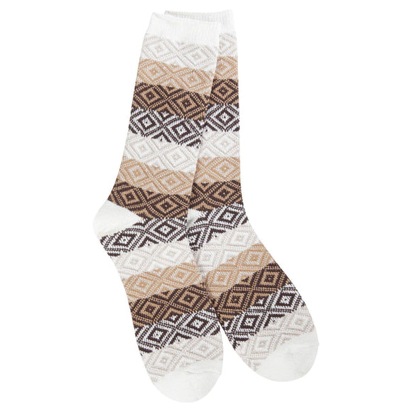 Weekend Gem Crew - Chocolate Multi - by World's Softest Socks
