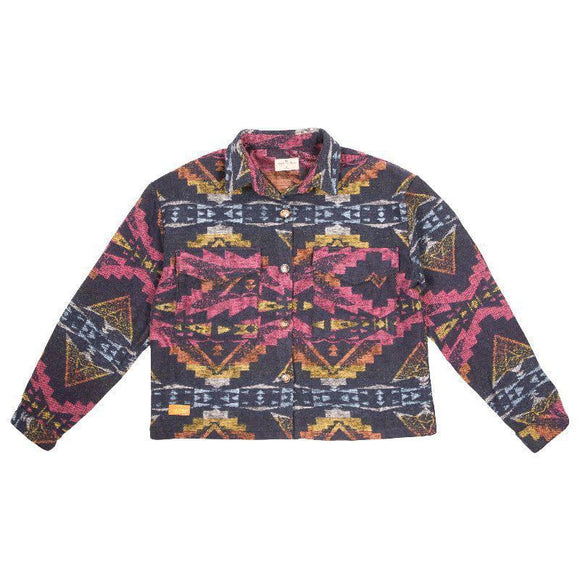 Cropped Aztec Shacket - Dusk - by Simply Southern