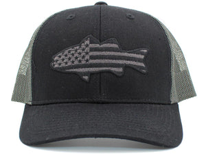 USA FISH FLAG MESH Hat (Baseball Cap)