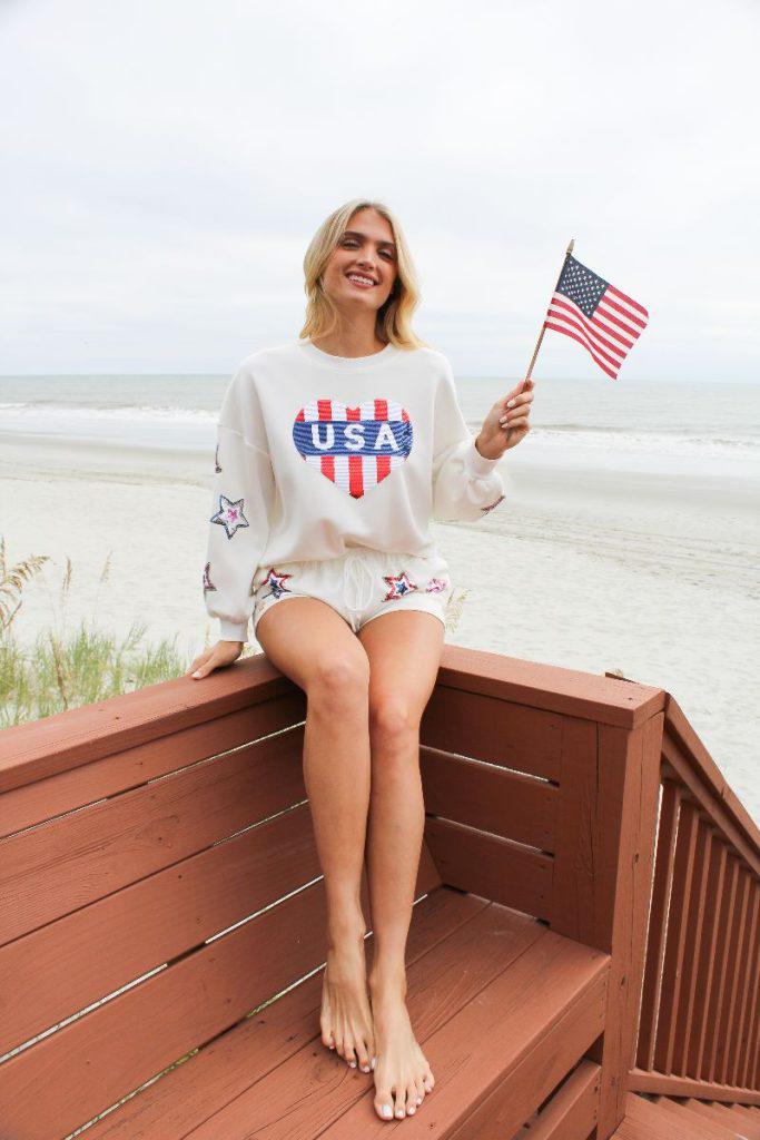 USA - Sequin Sweater Set - by Simply Southern