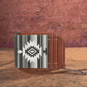 Wrangler Southwestern Art Print Mini Zip Card Case - Black - by Montana West by Montana West