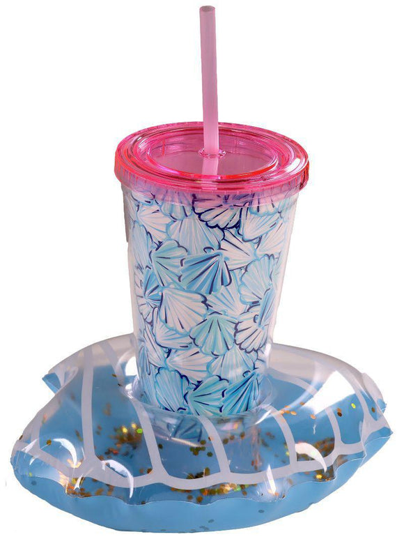 Shell - Plastic Tumbler with Float - by Simply Southern