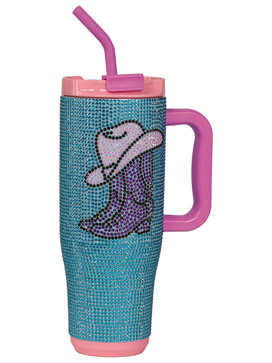 Boots Rhinestone - 40oz Tumbler - by Simply Southern