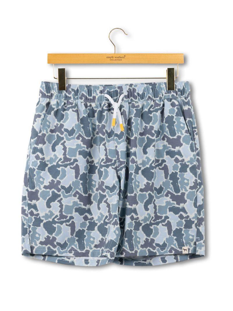 Men's Camo Shorts - Blue Camo - by Simply Southern