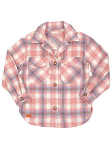 Shacket Jacket - Pink Tan Plaid - by Simply Southern