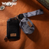Wrangler Camo Print Dual Pouch Wristlet - Black - by Montana West