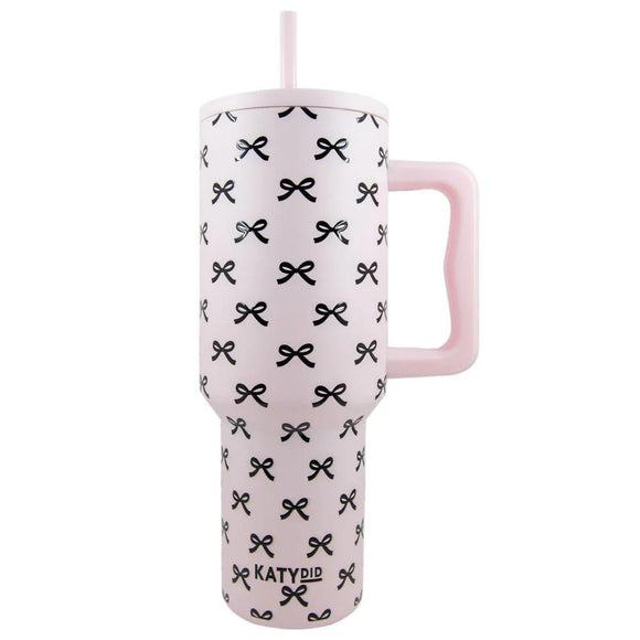 Pink Bow - 38oz Tumbler - by Katydid