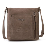 Wrangler Braided Concealed Carry Crossbody - Khaki - by Montana West