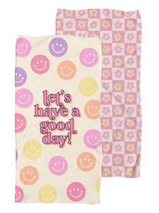 Sand Free Quick Dry Reversible Beach Towel - Good Day Smile - by Simply Southern