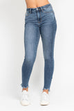 High Waist Shark Bi Skinny Jeans - Medium Wash - by Judy Blue