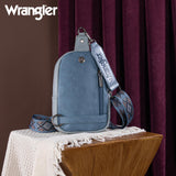 Wrangler Southwestern Embroidered Sling Bag - Jean - by Montana West