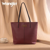 Wrangler Cross Stitch Carry-All Tote - Burgundy - by Montana West