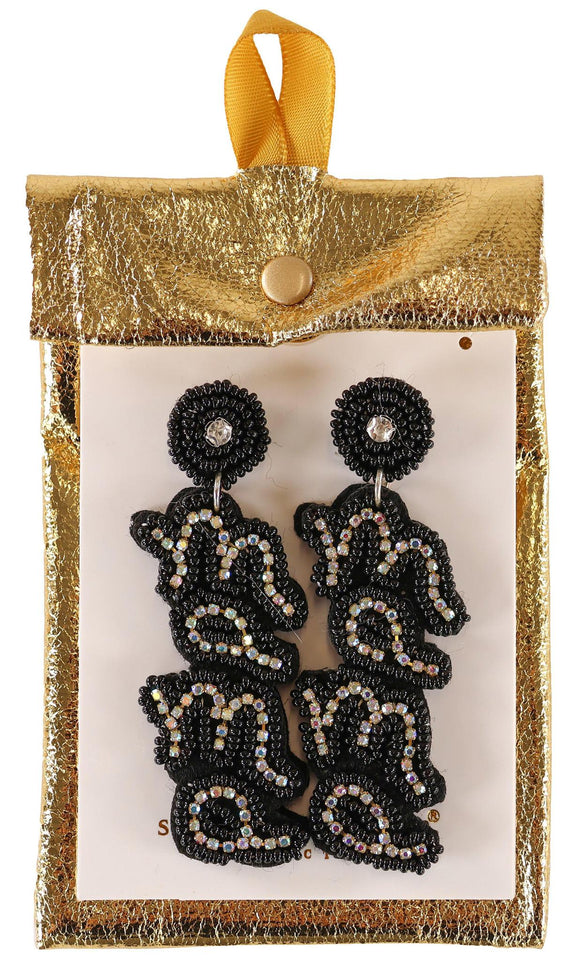 Bead Earrings - Black Bead Mama - by Simply Southern