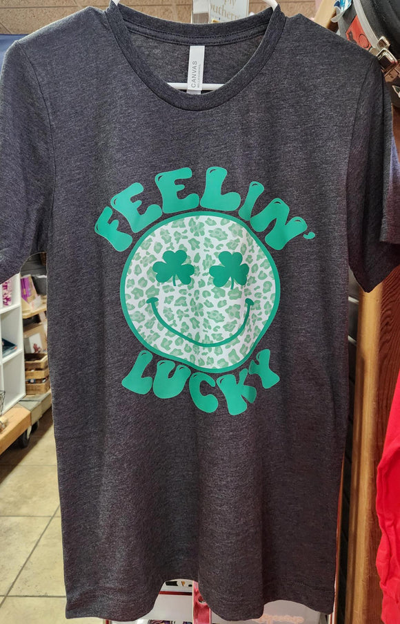 St. Patty's Feelin' Lucky - Dark Gray - Short Sleeve Shirt