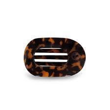 Round Flat Hair Clip Large - Tortoise - By Teleties