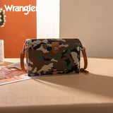 Wrangler Camo Print Canvas Clutch/Crossbody - Green - by Montana West