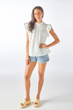 Simply Baby Doll Top - White - by Simply Southern